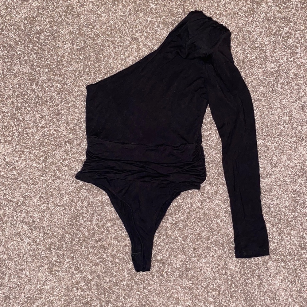 Black One Sleeve Bodysuit